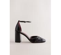 next Forever Comfort Suede Leather Block Heels With Ankle Strap eu40 rosso