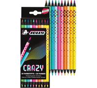 Next Generation, Crazy Matite Colorate, 10 Matite Infrangibili a Doppia Faccia C