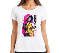 Next Generation Cybernetic Unit Japan Y2K - Maglietta da donna, bianco, S