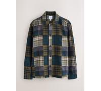 Next Giacca-camicia a motivo a scacchi in stile patchwork small verde
