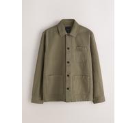 Next Giacca-camicia di tela da lavoro large Marrone
