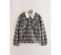 Next Giacca da camionista foderata in pile Borg xsmall Marrone