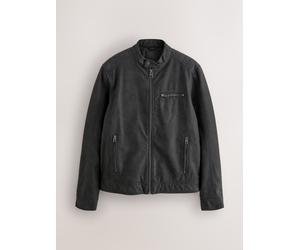 Next Giacca stile motociclista in pelle sintetica xxxxlarge Nero