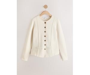 Next Giacca strutturata a maglia a maniche lunghe small crema