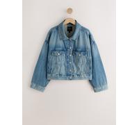 Next Giacca trucker in denim dal taglio rilassato large blu