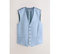 Next Gilet da abito in misto lana N. Premium Motionflex con texture mélange 42r blu