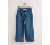 Next Jeans a gamba larga con cintura e taglio corto 52 blu