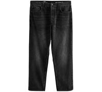 NEXT Jeans da Uomo Taglio Bootcut, 100% Cotone, Pantaloni in Denim Nero Lavato 38 Short
