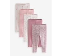 Next Leggings a coste 5 Confezione (3 mesi - 7 anni) 6268cm rosa