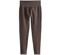 NEXT Leggings a Coste a Vita Alta Senza Cuciture Marrone Cioccolato M