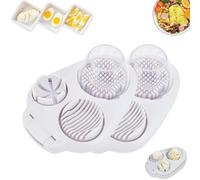 Next Level Egg Slicer, 3 in 1 Egg Slicer, 3 Slice Modes Eggs Cutter Press-Type, Fruit Cutter, Easy to Use, for Eggs/Strawberry/Mushroom (2 Pcs)