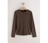 Next Maglia a Manica lunga con Girocollo in nylon morbido e attillato 32 Marrone