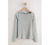 Next Maglia a maniche lunghe a coste con scollo a barca 50 Grigio