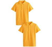 Next Polo a maniche corte in cotone per la scuola, confezione da 2 (3-16anni) 158164cm giallo