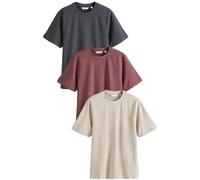 Next Maglietta beige / grigio scuro / bacca Uomo Next S