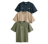 Next Maglietta beige scuro / navy / verde scuro / bianco Uomo Next M