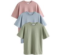 Next Maglietta blu colomba / oliva / rosa Uomo Next S