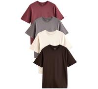 Next Maglietta crema / marrone scuro / grigio / mirtillo Uomo Next S