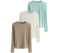 Next Maglietta écru / blu chiaro / cachi Donna Next XL