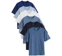 Next Maglietta 'Essential' marino / blu denim / blu chiaro / blu scuro / bianco Uomo Next 4XLxTaglie lunghe