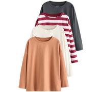 Next Maglietta grigio scuro / pesca / bordeaux / bianco Bambini Next 104