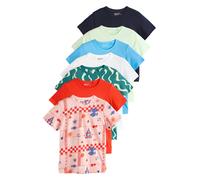 Next Maglietta marino / azzurro / blu ciano / verde pastello / rosa / rosso neon / bianco Donna Next L