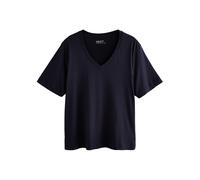 NEXT T-Shirt Donna con Scollo a V Ampio in Cotone e Modal Marina Militare M