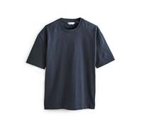 NEXT T-Shirt Girocollo da Uomo, Maglietta 100% Cotone Pesante, vestibilità Comoda, Bianco Blu Marino L