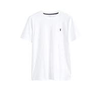 NEXT Uomini T-Shirt Attillata con Cervo in 100% Cotone Bianco XL