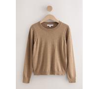 Next Maglione a Manica lunga con Girocollo, morbido al tatto e ricco di cotone. small Marrone