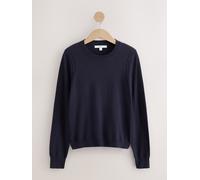 Next Maglione a Manica lunga con Girocollo, morbido al tatto e ricco di cotone. xsmall blu