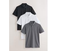 Next Manica corta Polo 3 Confezione in jersey medium Nero