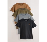 Next Manica corta - T-shirt con cervo ricamato 4 Confezione (3-16 anni) 158164cm verde