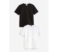 Next Manica corta - T-shirt pesanti da 2 Confezione 42 Nero