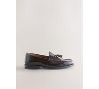 Next Mocassini in pelle con nappe uk10eu44 rosso