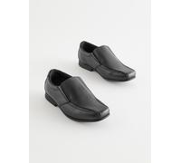 Next Mocassini in pelle slip-on Scarpe da scuola uk1eu33 Nero
