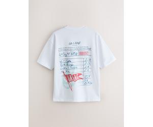 Next Modifica T-shirt con stampa grafica dal taglio rilassato Bianco