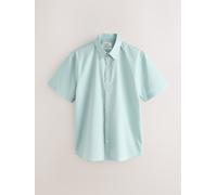 Next N. Premium Camicia elegante a maniche corte in cotone di alta qualità. medium verde