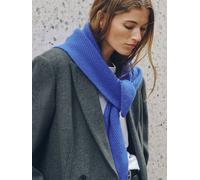Next N. Premium Cashmere Misto Triangolare Sciarpa one blu