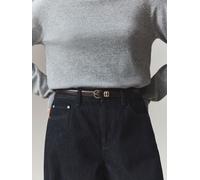 Next N. Premium - Cintura skinny in pelle Made in Italia medium Marrone