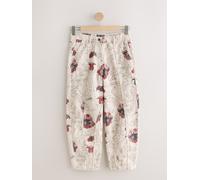 Next National Trust X Next Cotton Cargo Barrel Leg Trousers 36short crema