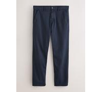 Next Navy Straight Fit Motionflex Chino Trousers 32s blu