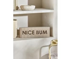 Next Ornamento a forma di blocco di parole a coste one Naturale