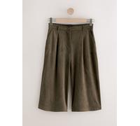next Pantaloncini al ginocchio in Pelle scamosciata sintetica 48long verde