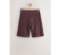 Next Pantaloncini bermuda al ginocchio con motivo a conchiglia, realizzati all'uncinetto. small Marrone