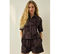 Next Pantaloncini patchwork all'uncinetto N. Premium 38 Marrone