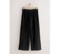 Next Pantaloni a gamba larga in velluto a coste morbido 36petite Nero