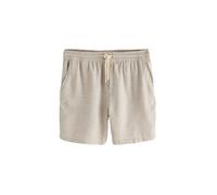 NEXT Uomini Shorts Elasticizzati in Misto Lino Neutro M