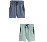 NEXT Ragazzo Confezione da 2 Paia di Shorts Sportivi Leggeri Green/Blue 13 Anni