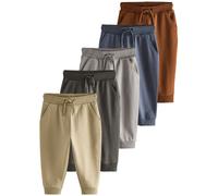 NEXT Ragazzo Confezione da 5 Pantaloni da Jogging Regular Cachi/Grigio/Blu 5 Anni-6 Anni